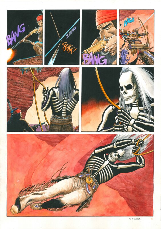 Enrique Breccia, Tex: Snakeman, page 36 - Planche originale