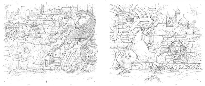 Caza, La patrouille du Temps (gauche et droite) - Couverture originale