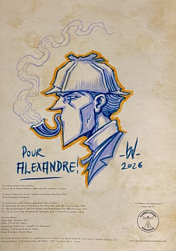 Benoît Dahan, Dans la tête de Sherlock Holmes T3 - Dédicace