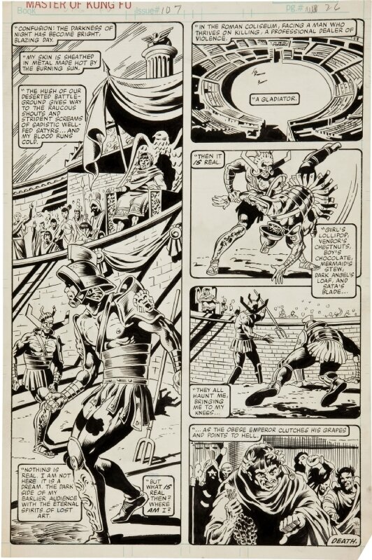 En vente - Gene Day, Master of Kung Fu #107 p26 - Planche originale