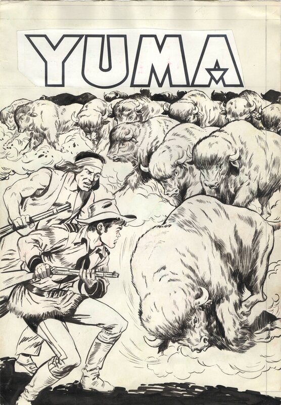 For sale - Francesco Gamba, Yuma #33 [La charge des bisons] - Original Cover