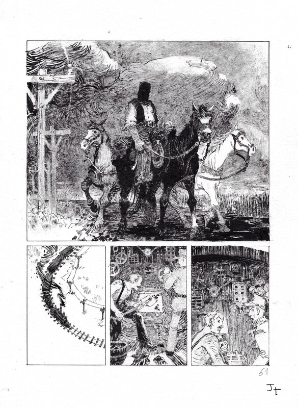 Jolan Thomas, Le Procès de Affamés - Planche originale