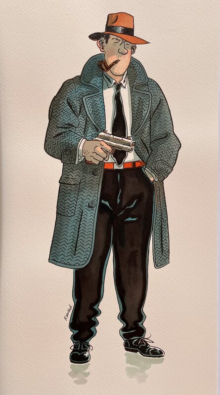 Nestor Burma par François Ravard - Illustration originale