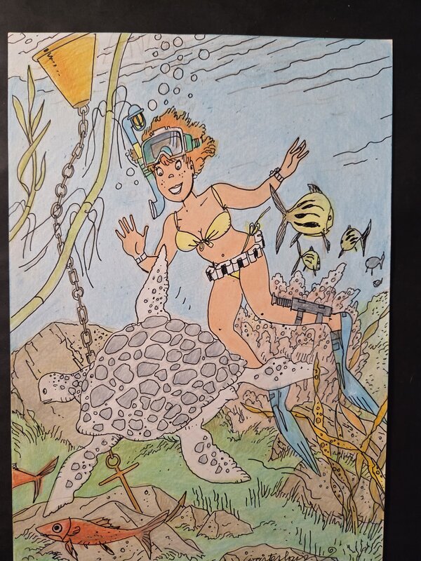 For sale - Wasterlain Marc, Wasterlain illustration originale couleur - Original Illustration