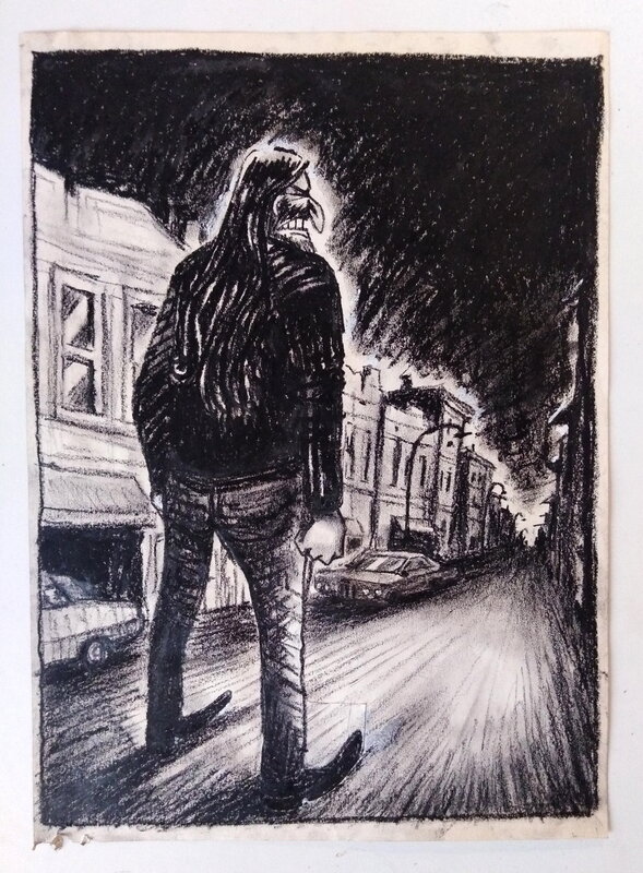 En vente - L'abandon par Johann Guyot - Illustration originale