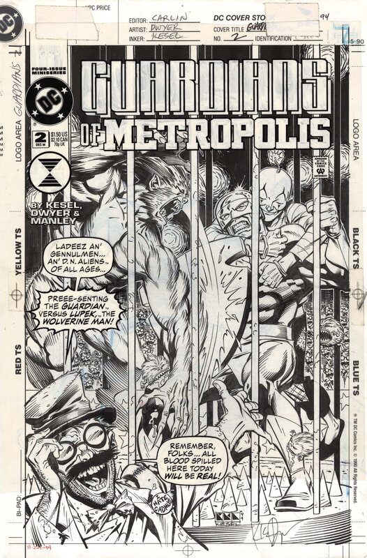 Kieron Dwyer, Karl Kesel, Guardians of Metropolis - Planche originale