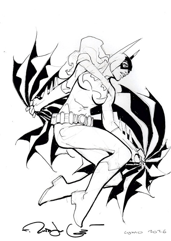 Batgirl par Rick Leonardi - Illustration originale
