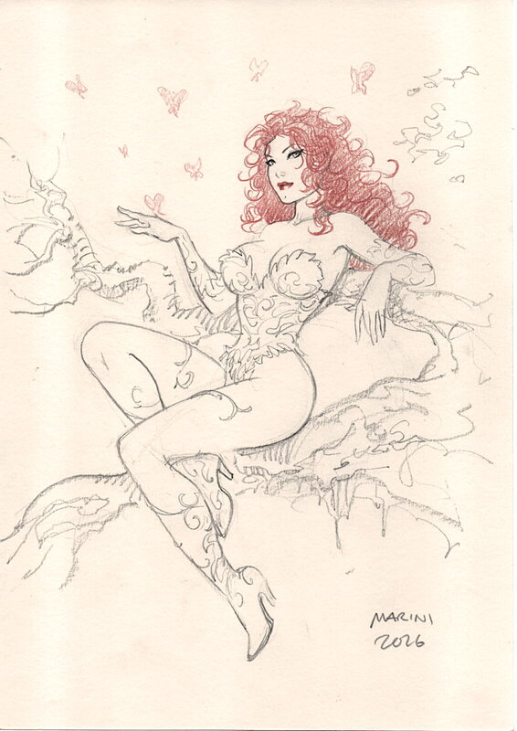 Poison Ivy par Enrico Marini - Illustration originale
