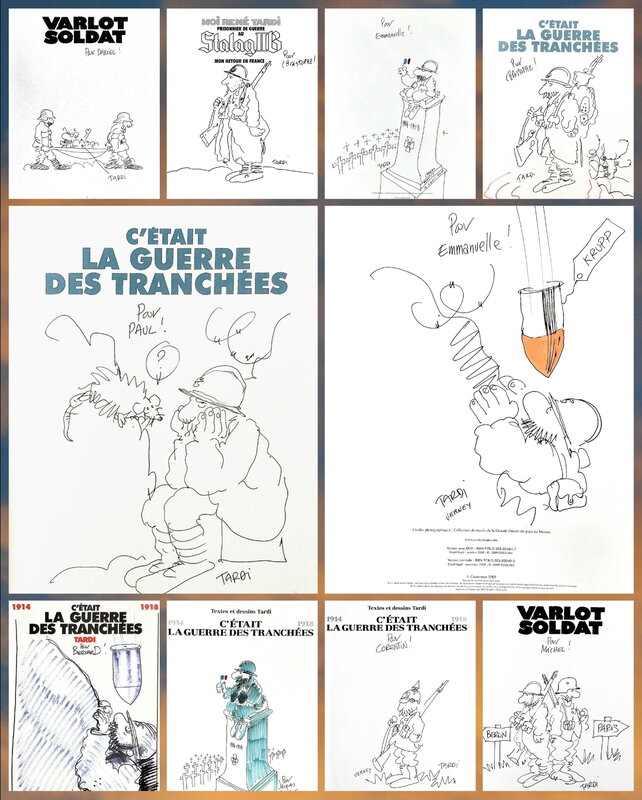 ■ 10 dédicaces de Tardi ■ # 2 de 5  - Les Tranchées - Sketch