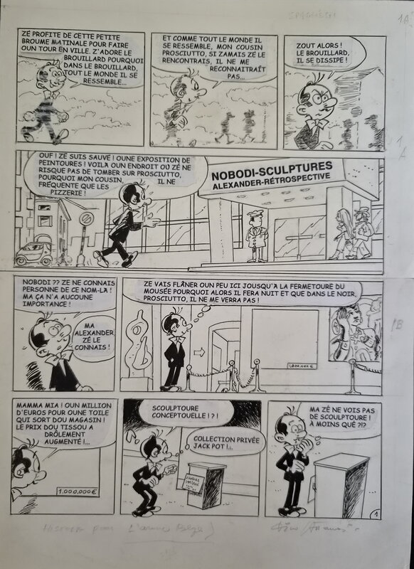 Dino Attanasio, Spaghetti, planche originale - Comic Strip