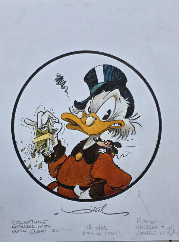Régis Loisel, Disney cover ( Balthasar Picsou) - Original Illustration