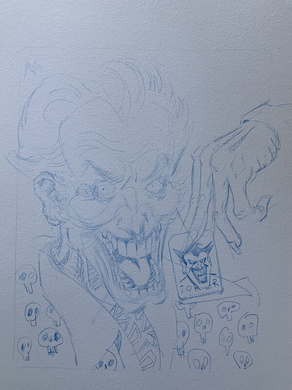 En vente - Stewart Kenneth Moore, Joker Holding the Joker Card featuring the Animated Joker - Œuvre originale