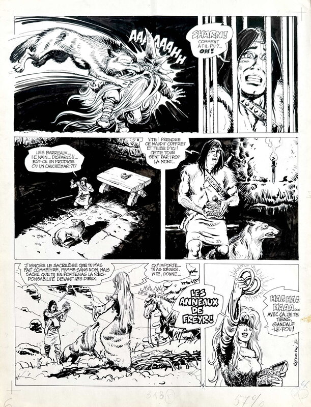 Grzegorz Rosinski, Thorgal T1, La Magicienne trahie - Planche originale