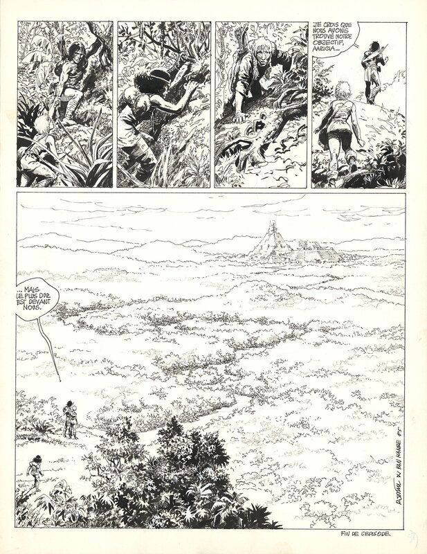 En vente - Grzegorz Rosinski, Thorgal Les yeux de Tanatloc - Planche originale