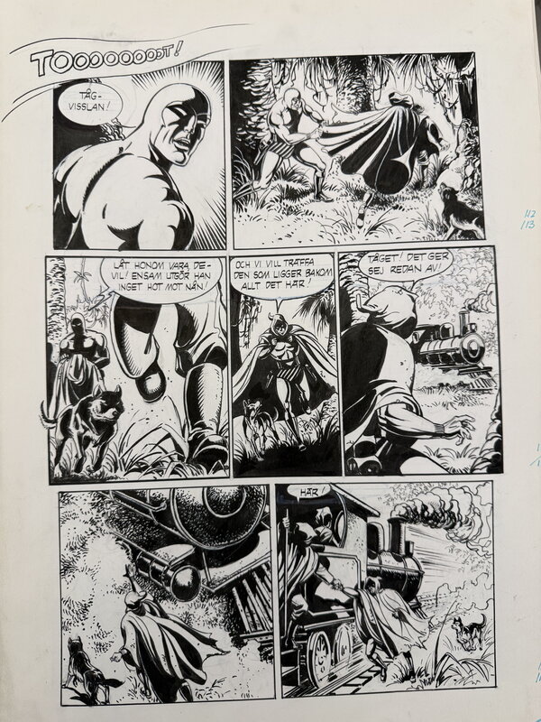 César Spadari, “The Ghost Express” The Phantom - Planche originale