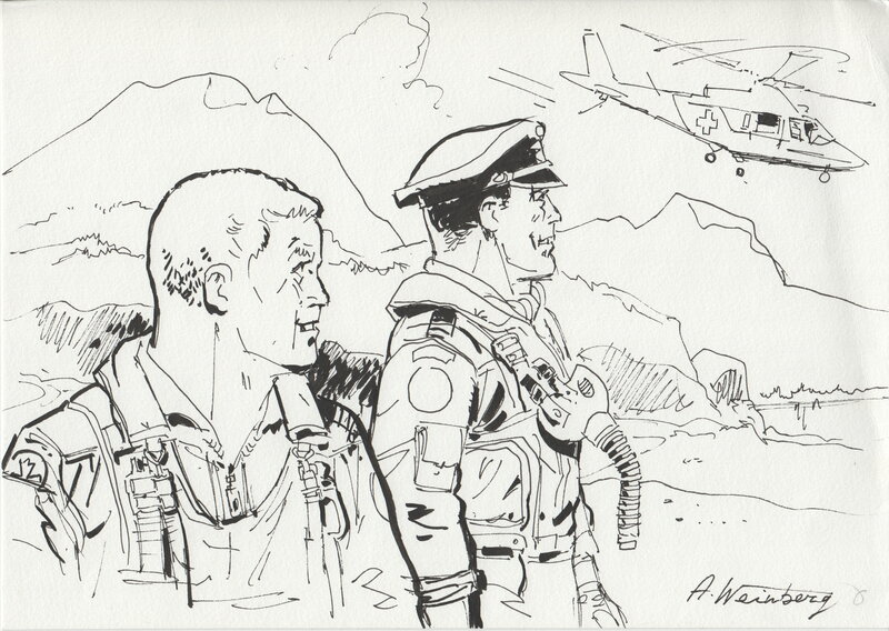 Dan Cooper par Albert Weinberg - Illustration originale