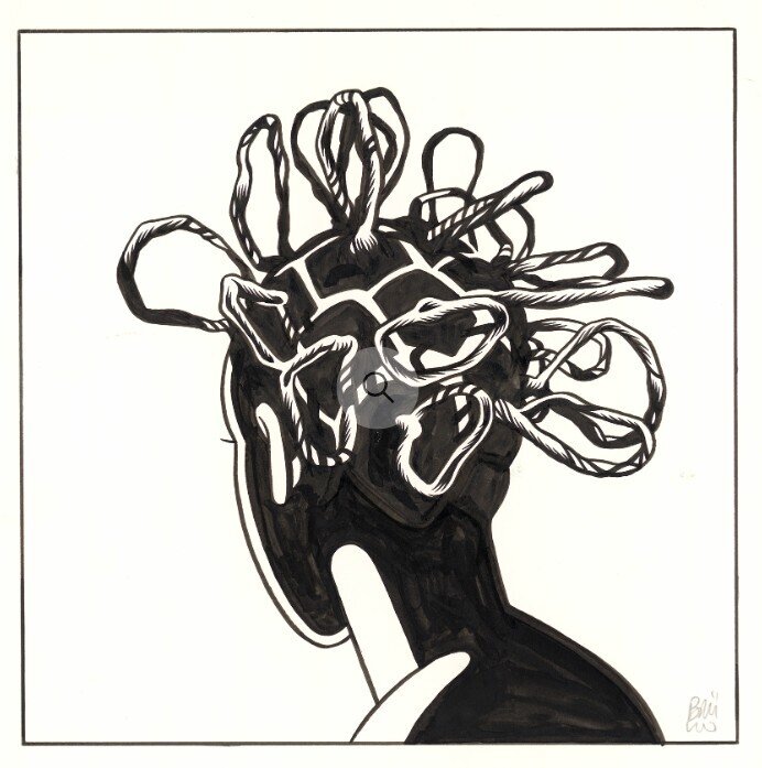For sale - Brüno, T'zee- Une tragédie africaine - Original Illustration