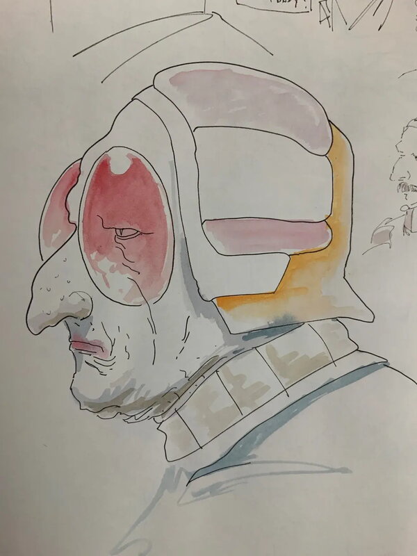 Stewart Kenneth Moore, Study for Elder George - JUDGE DREDD SKETCHBOOK - Œuvre originale