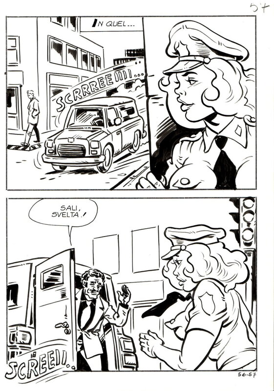 Sandro Angiolini - La poliziotta - Comic Strip