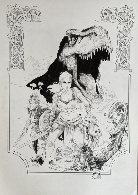 Afif Ben Hamida, Ex-Libris Le Royaume d'Ymir - Original Illustration