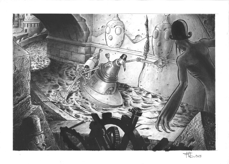 En vente - Fabrice Lebeault, Horologiom - Illustration 07 - Illustration originale
