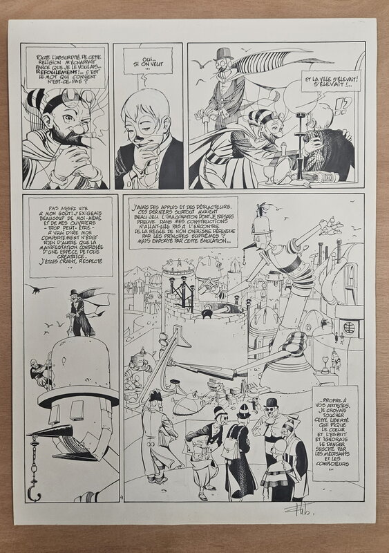 En vente - Fabrice Lebeault, Horologiom - Tome 02 - Planche 04 - Planche originale