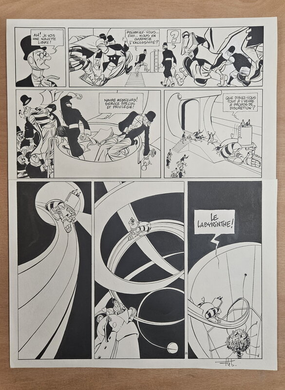 En vente - Fabrice Lebeault, Horologiom - Tome 02 - Planche 33 - Planche originale