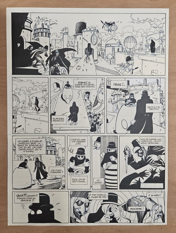 En vente - Fabrice Lebeault, Horologiom - Tome 03 - Planche 04 - Planche originale