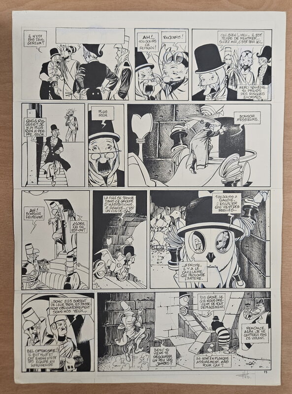 En vente - Fabrice Lebeault, Horologiom - Tome 03 - Planche 19 - Planche originale