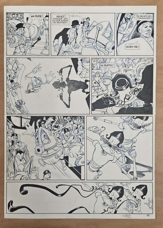 En vente - Fabrice Lebeault, Horologiom - Tome 03 - Planche 41 - Planche originale