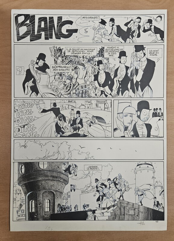 En vente - Fabrice Lebeault, Horologiom - Tome 03 - Planche 43 - Planche originale
