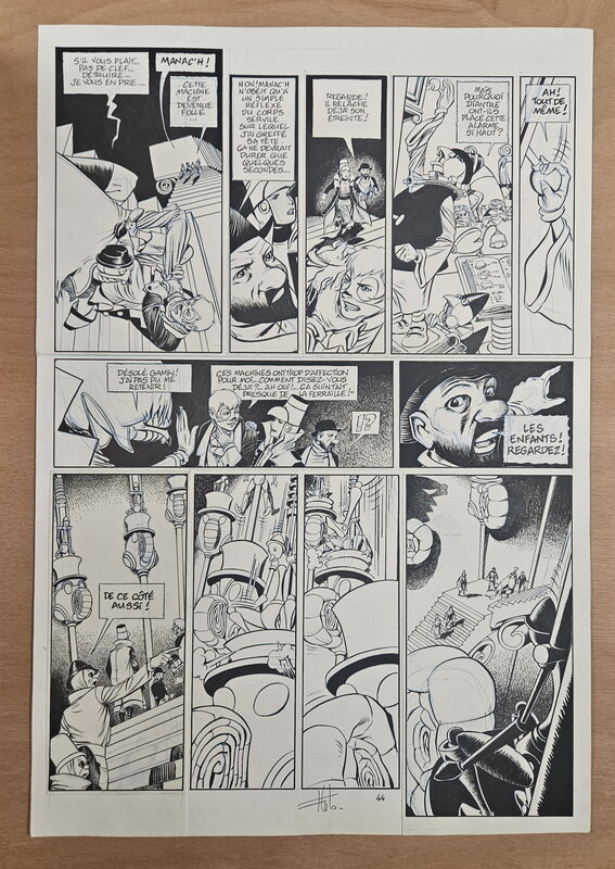 En vente - Fabrice Lebeault, Horologiom - Tome 04 - Planche 44 - Planche originale