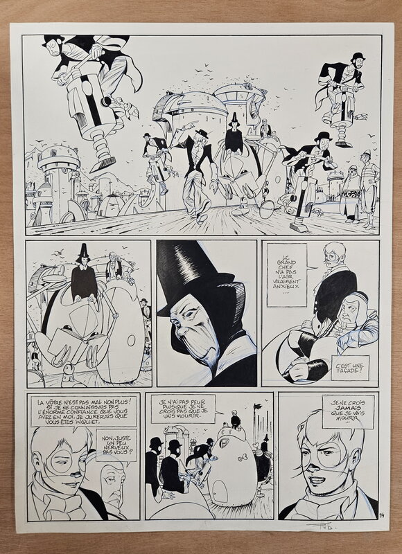 En vente - Fabrice Lebeault, Horologiom - Tome 05 - Planche 14 - Planche originale