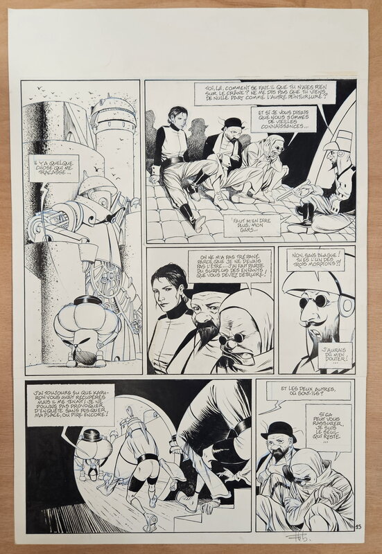 En vente - Fabrice Lebeault, Horologiom - Tome 05 - Planche 15 - Planche originale