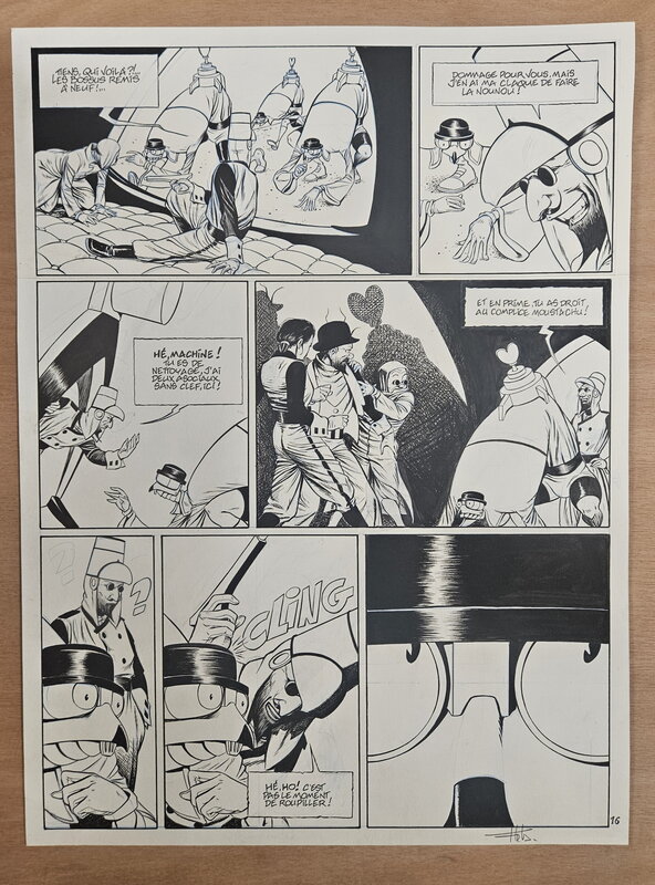 En vente - Fabrice Lebeault, Horologiom - Tome 05 - Planche 16 - Planche originale