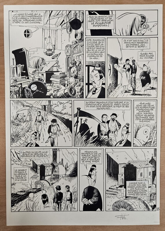 En vente - Fabrice Lebeault, Horologiom - Tome 05 - Planche 35 - Planche originale