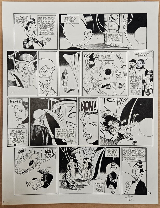En vente - Fabrice Lebeault, Horologiom - Tome 05 - Planche 43 - Planche originale