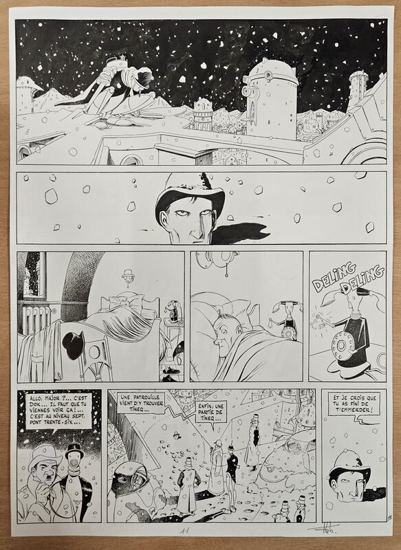 En vente - Fabrice Lebeault, Horologiom - Tome 06 - Planche 11 - Planche originale