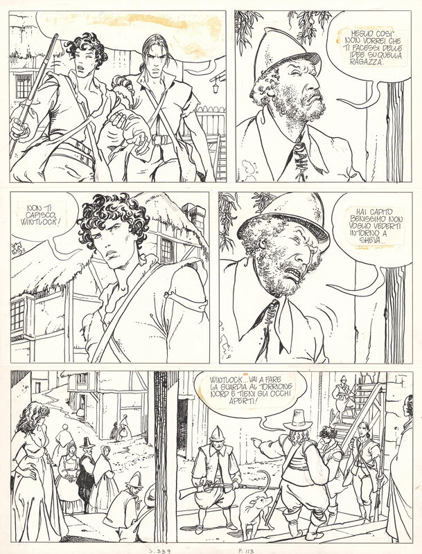 Milo Manara, Hugo Pratt, Un été indien (page 113) - Planche originale