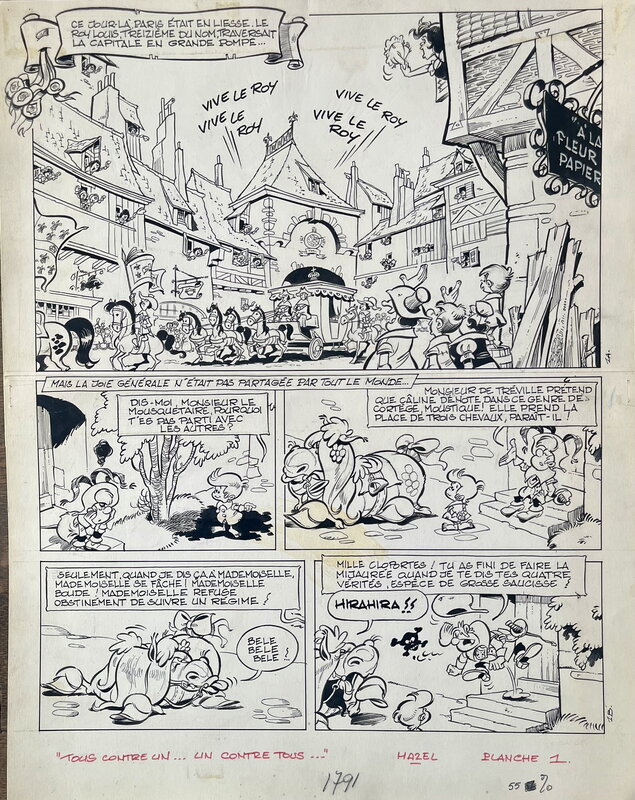 Câline et Calebasse par Mazel, Raoul Cauvin - Planche originale