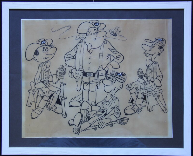 Louis Salvérius, Poster Les Tuniques bleues première époque - Illustration originale
