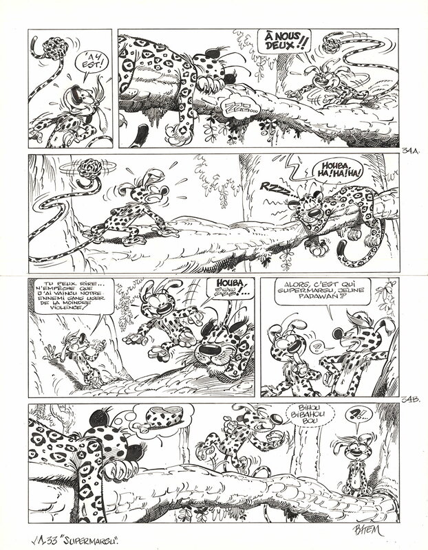 Batem, Masupilami - Tome 32 - planche 34 - Planche originale