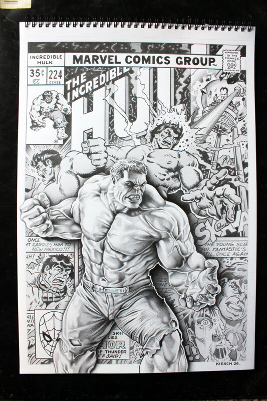 En vente - The INCREDIBLE HULK par Philippe Kirsch - Planche originale