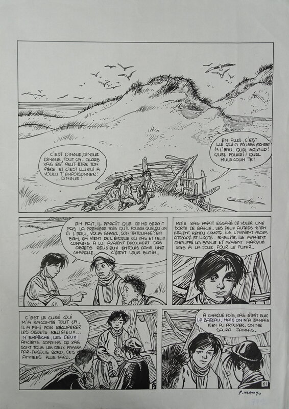 Le cœur en Islande par Pierre Makyo - Planche originale