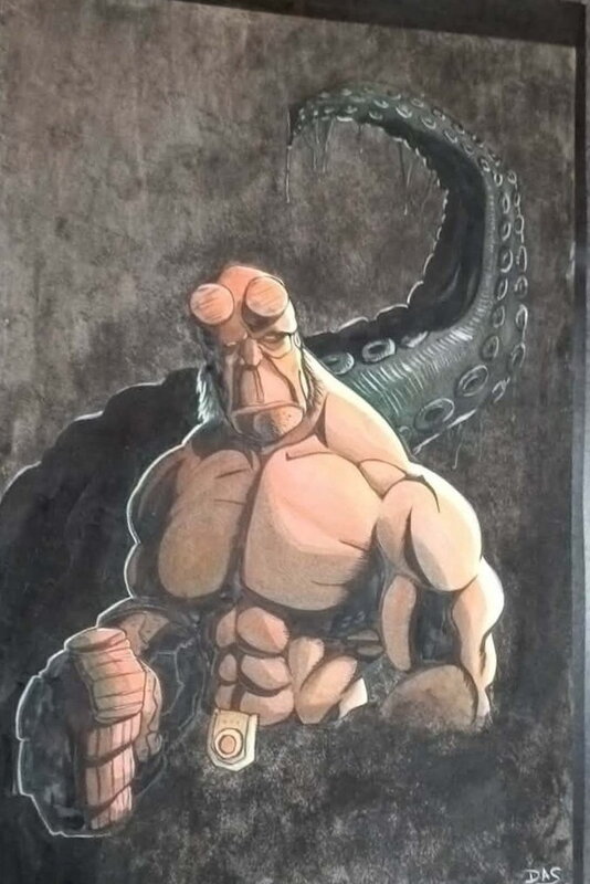 Hellboy par Das', Mike Mignola - Illustration originale
