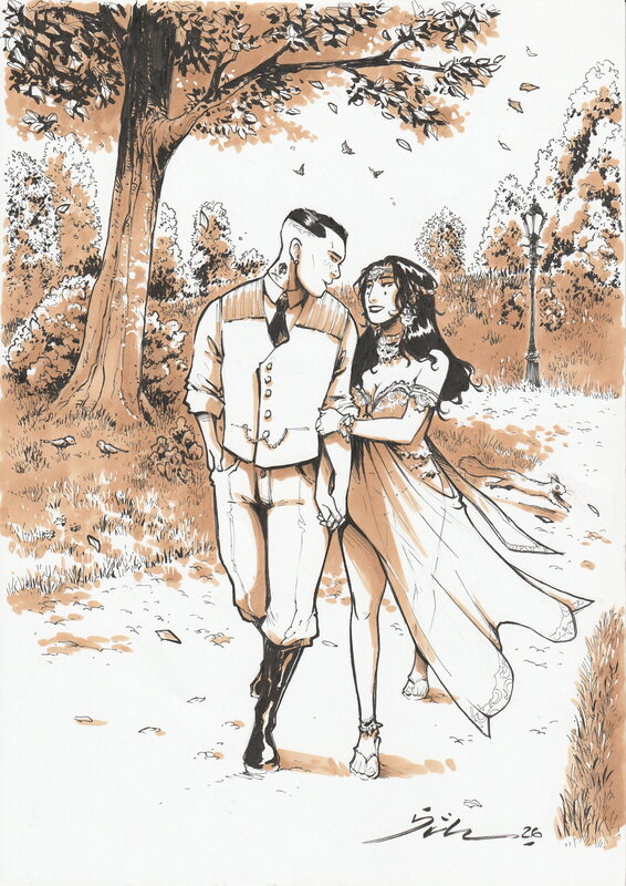 Julien Motteler, Lady Whitechapel (L'inspecteur Thomas Bound et Manni) - Illustration originale