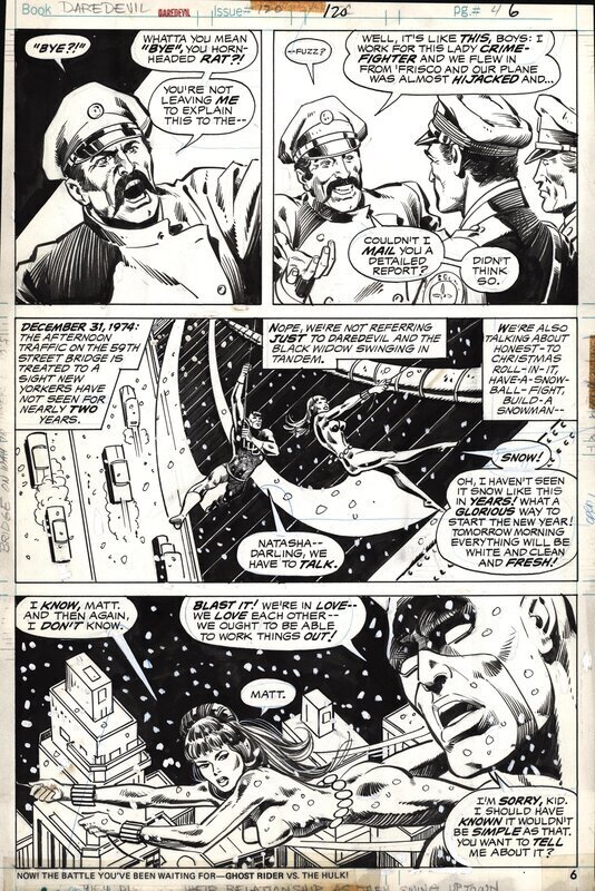 En vente - Bob Brown, Vince Coletta, Daredevil 120 page 6 - Planche originale