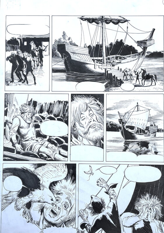 Eduardo Coelho, Planche de la série Gerfried, parution dans un numéro non identifié du magazine allemand YPS - Planche originale