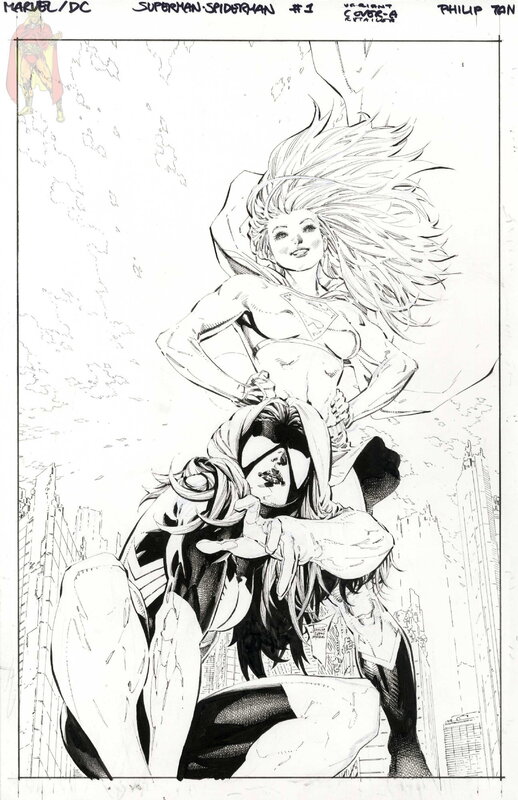 Philip Tan, Superman - Spiderman - Couverture originale