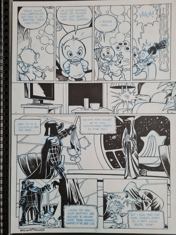 En vente - Paco Rodriguez, The Force Within - Duck Vader - Planche originale